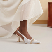 Escarpins Slingbacks à Chaîne Dorée