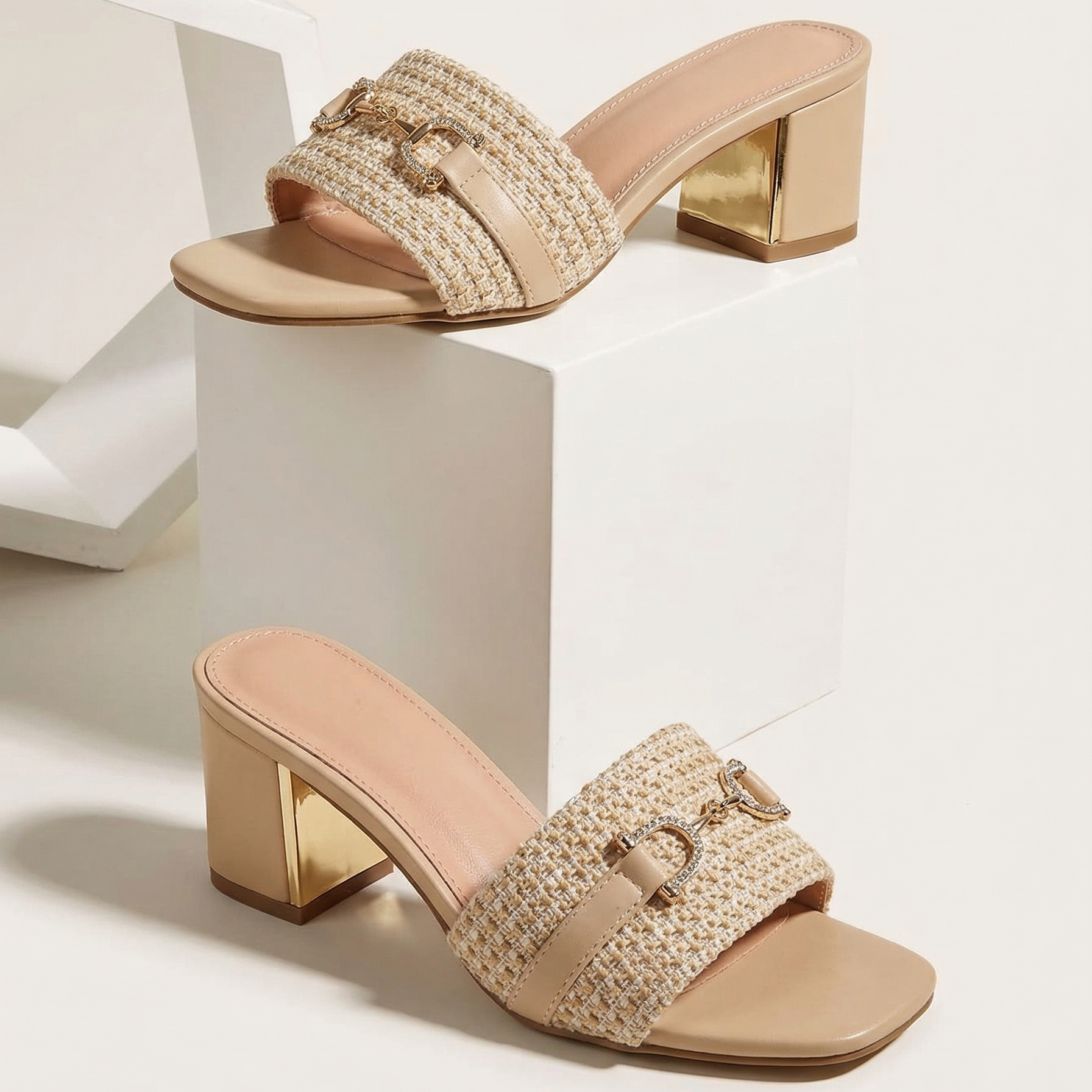 Mules à Talons Carrés