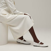 Ballerines plates à enfiler avec bout rond et sangle