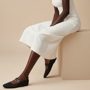 Ballerines plates à enfiler avec bout rond et sangle