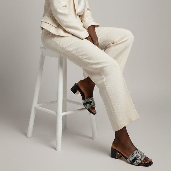 Mules à Talons Carrés
