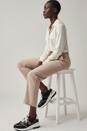 Baskets compensées dissimulées en dentelle